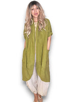 Helga May | Olive Linen Cover Up