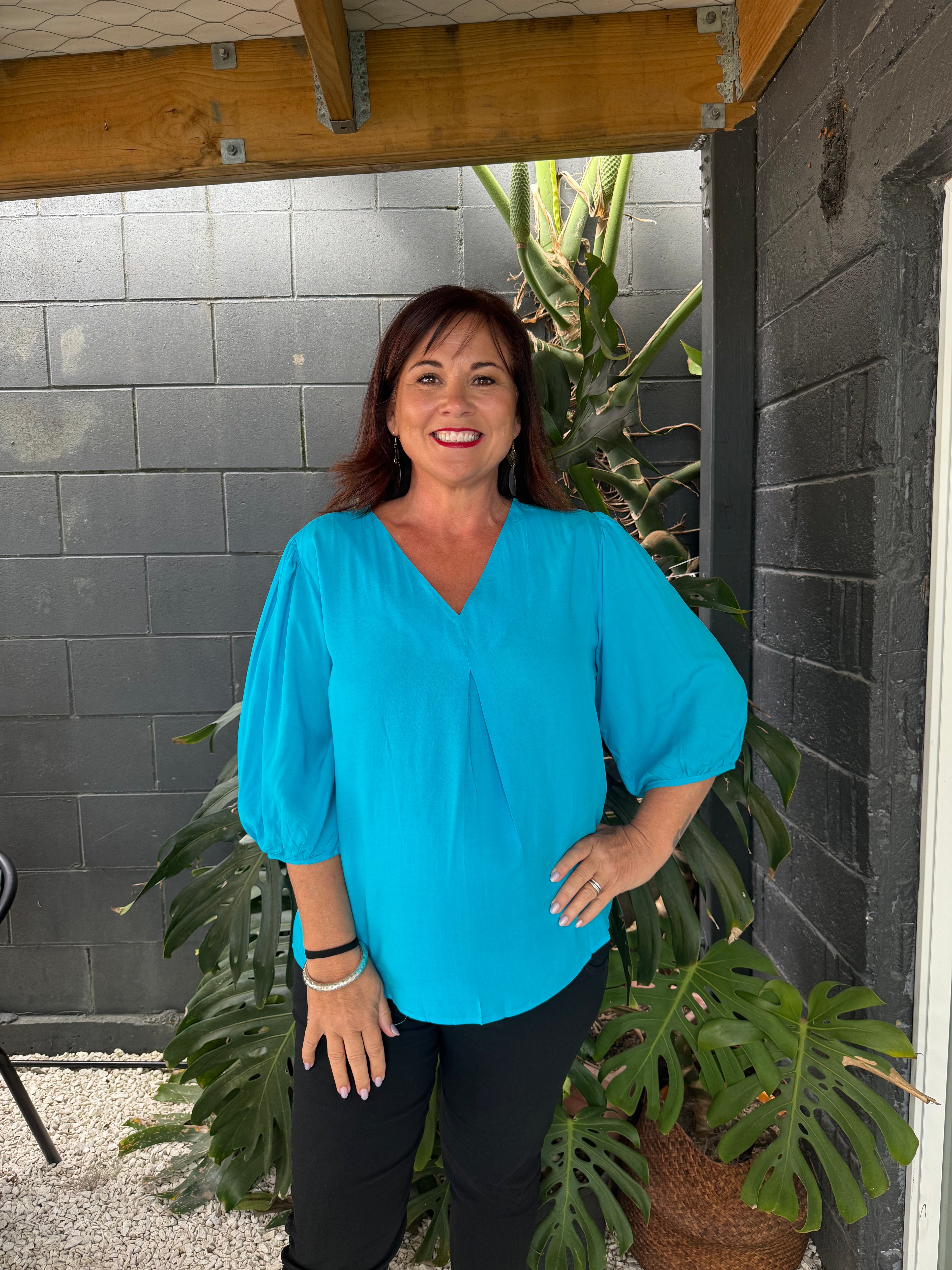 The Cottage Collection | Orchid Top - Turquoise