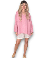 Helga May | Antique Berry Coastal Fray Tunic