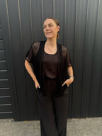 The Cottage Collection | Sheer Cardi - Black