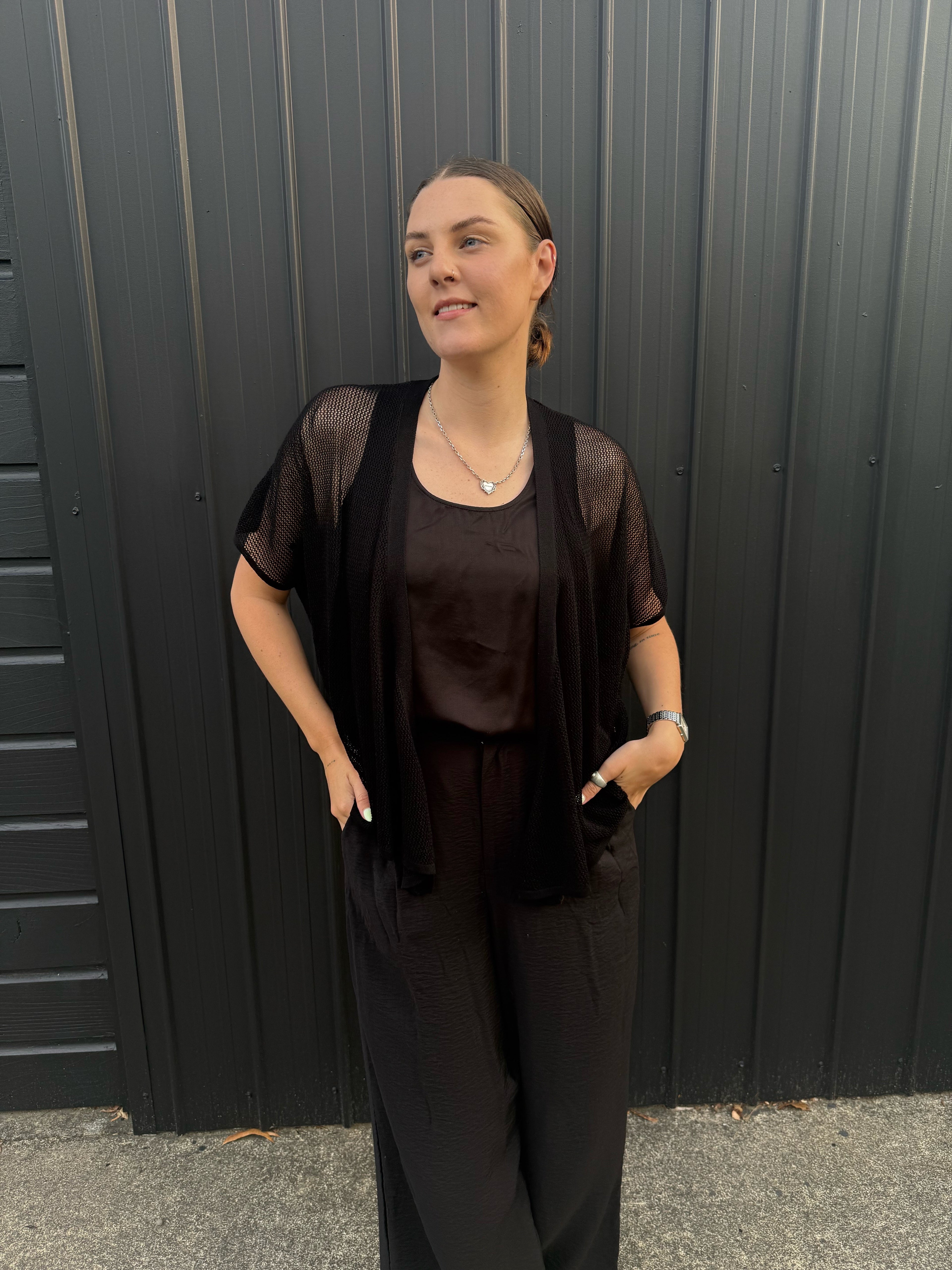 The Cottage Collection | Sheer Cardi - Black