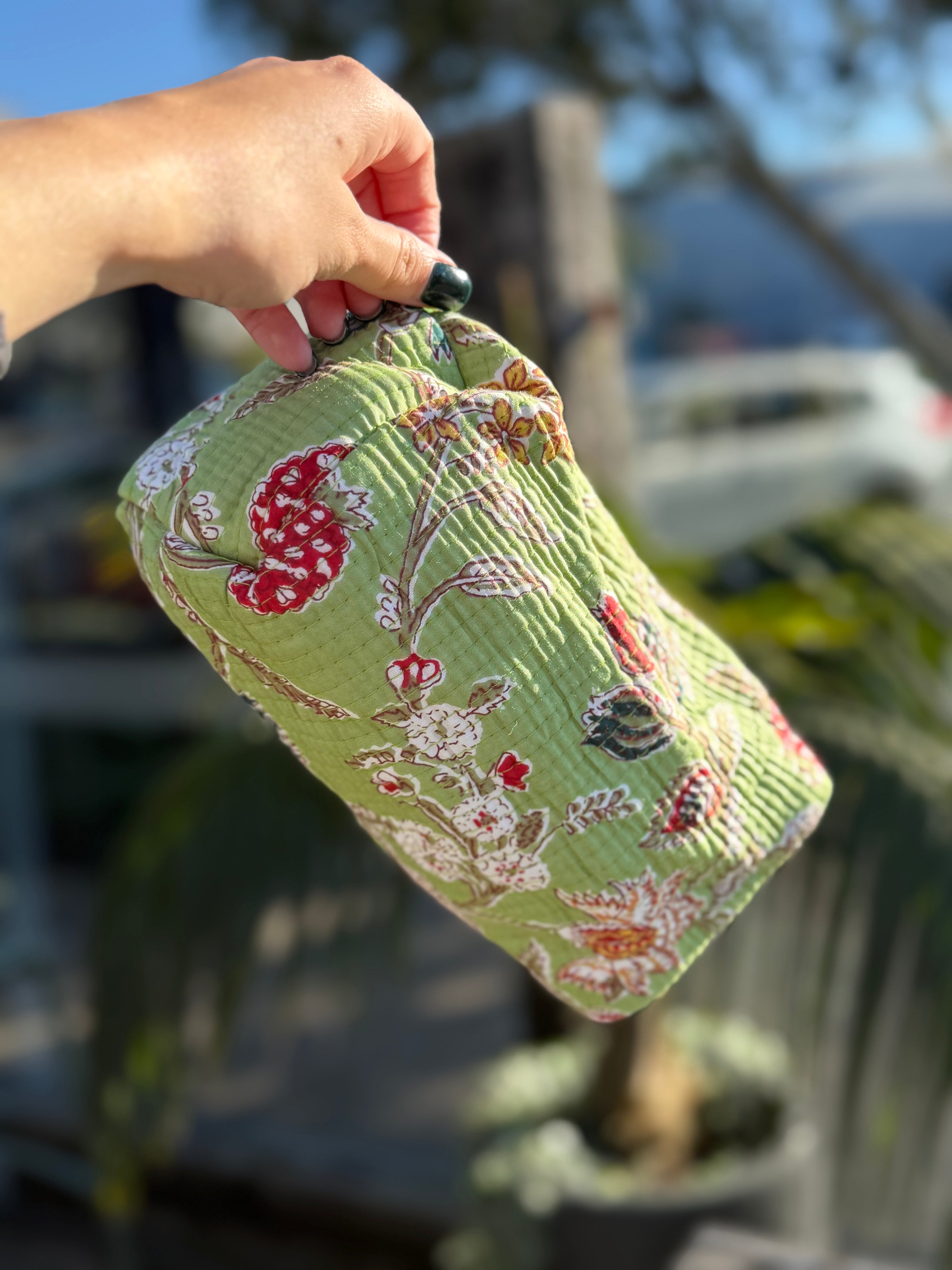 The Cottage Collection | Lime Ricky Medium Pouch