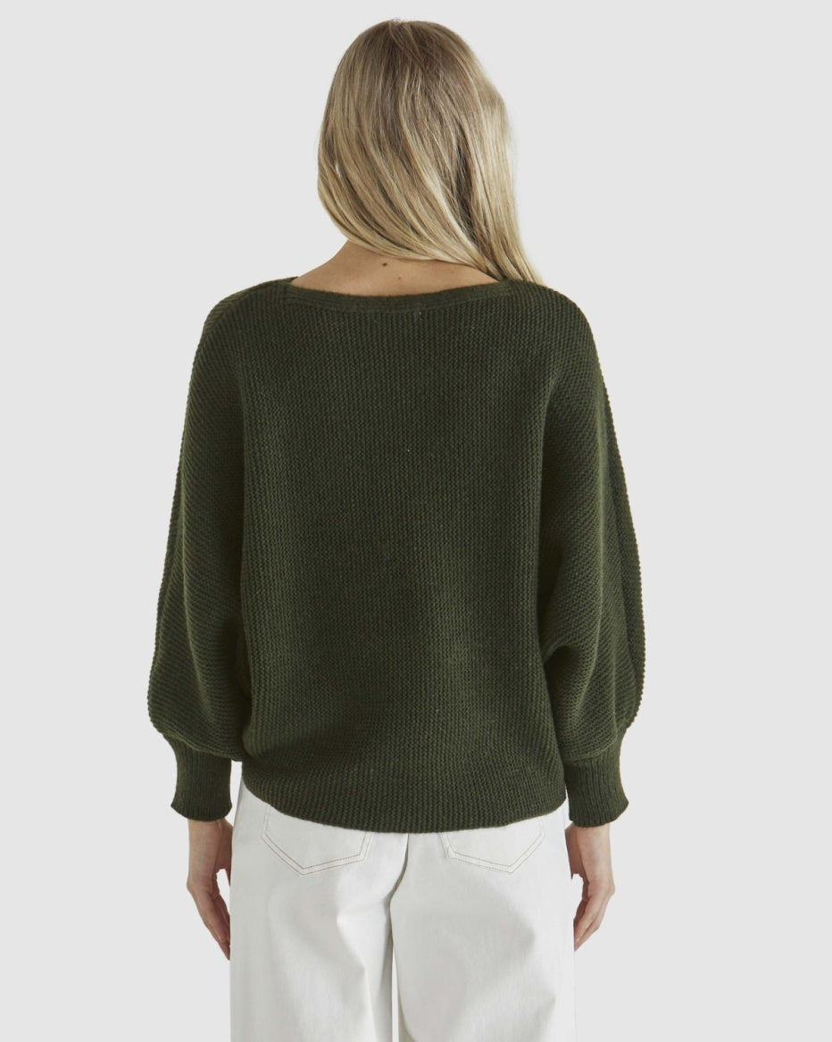 Sass | Concord Knit Jumper - Khaki