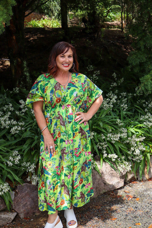 Helga May | Ida Ivy Resortwear-Kaftan-Macau/Lime