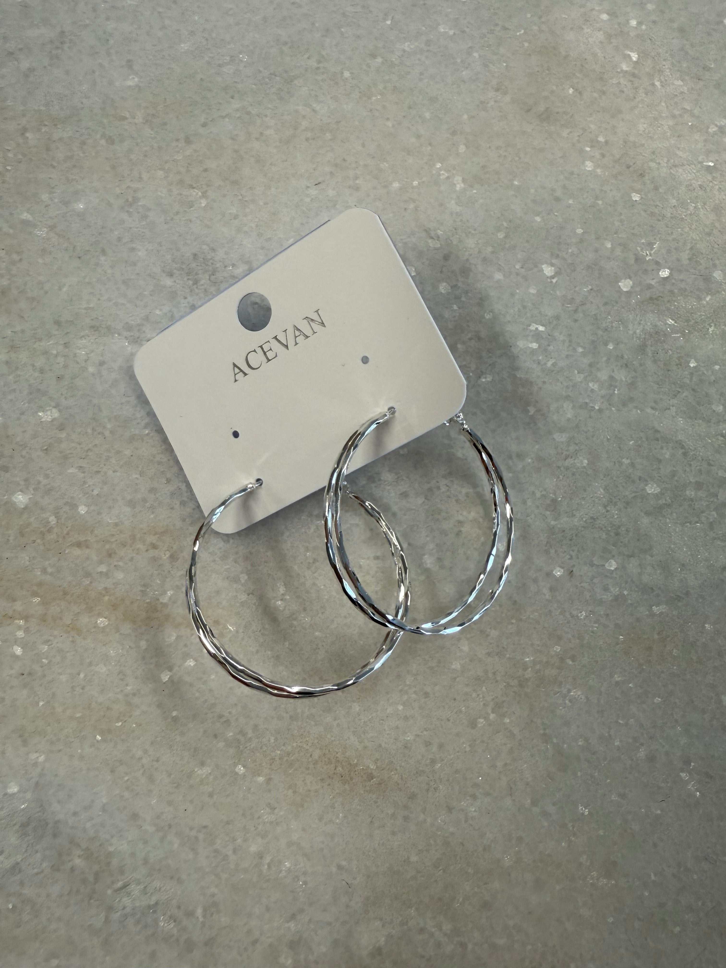 The Cottage Collection | Non-Tarnish Large Double Hoop Earrings - Silver