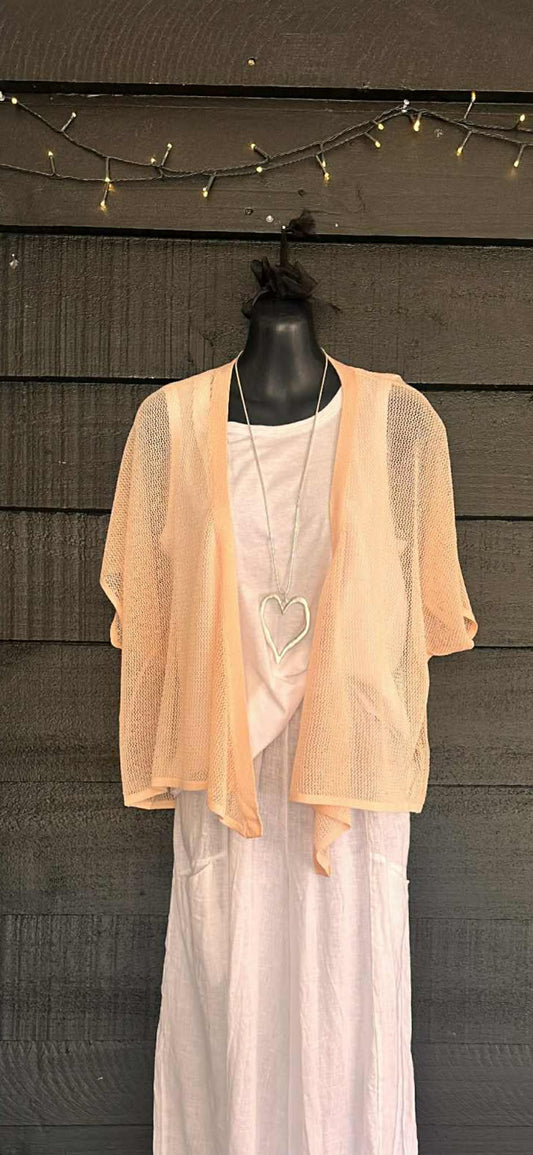 The Cottage Collection | Sheer Cardi - Apricot