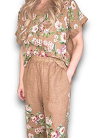 Helga May | Light Coffee Ruby Blossom Top