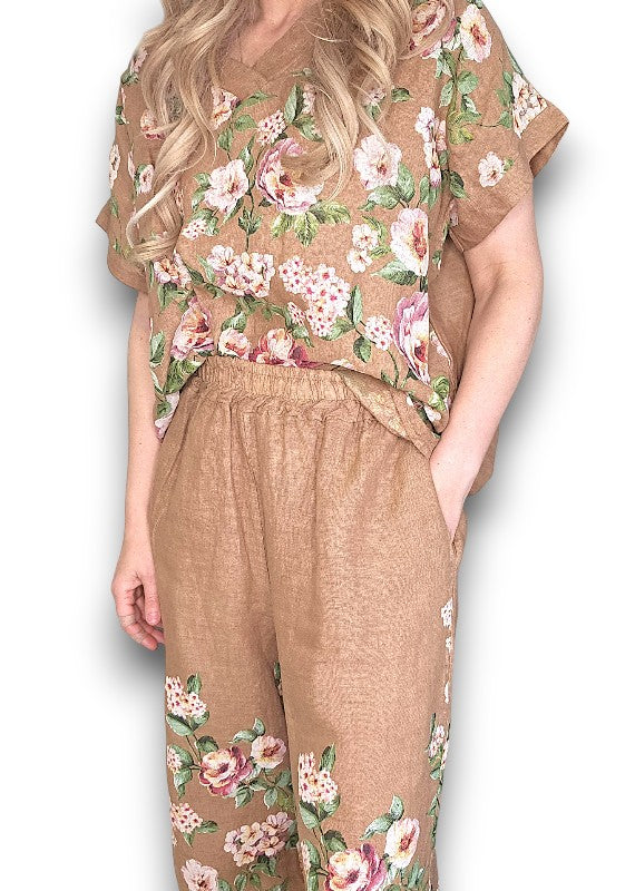 Helga May | Light Coffee Ruby Blossom Top