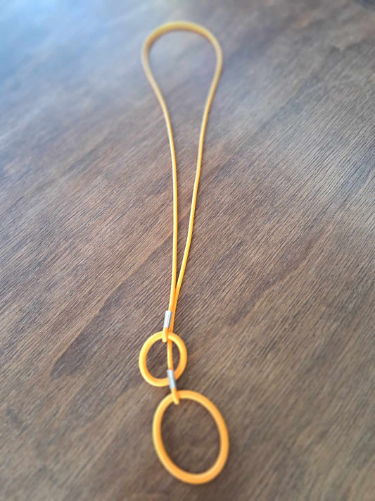 Funky Ted | Orange - Ring Necklace