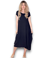 Helga May | Black Samba Viscose Dress
