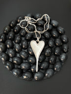The Cottage Collection | Brushed Heart Necklace - Silver