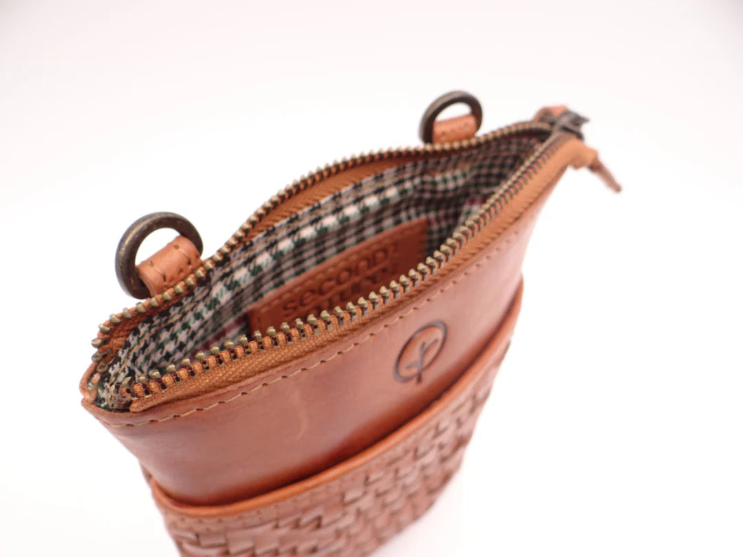 Second Nature | Small Woven Cross Body - Tan