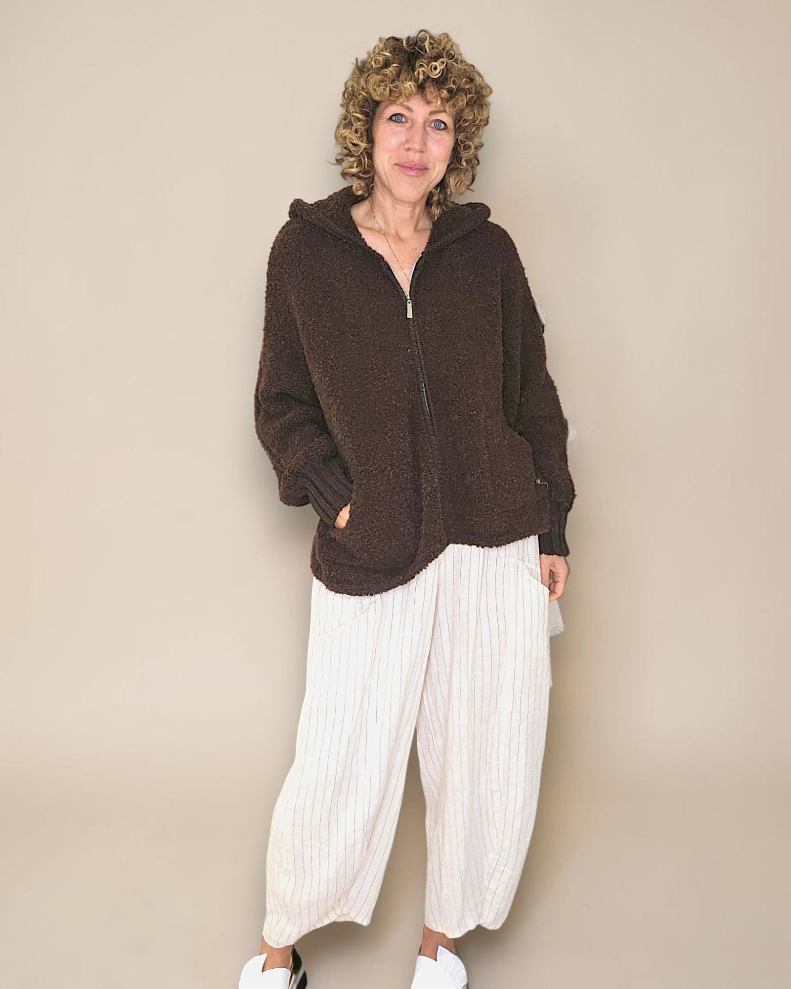 Helga May | Chenille Hoodie - Drk Coffee