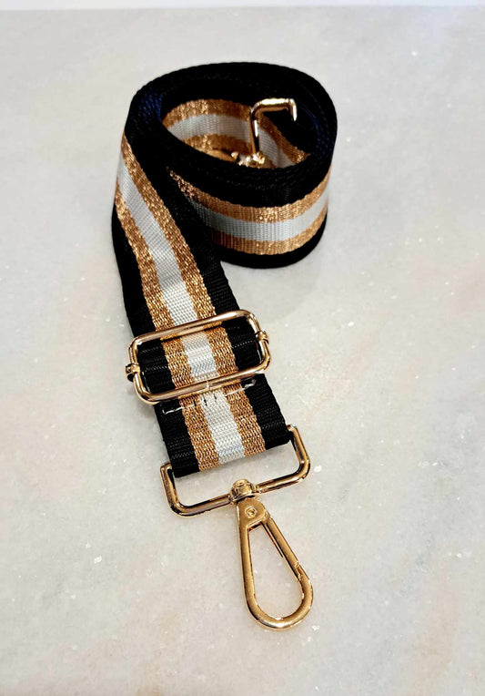 The Cottage Collection - Bag Strap - Bronze/Gold Stripe