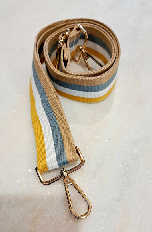 The Cottage Collection - Bag Strap - Mustard Stripe