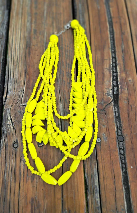 The Cottage Collection | Portia Yellow Layered Necklace