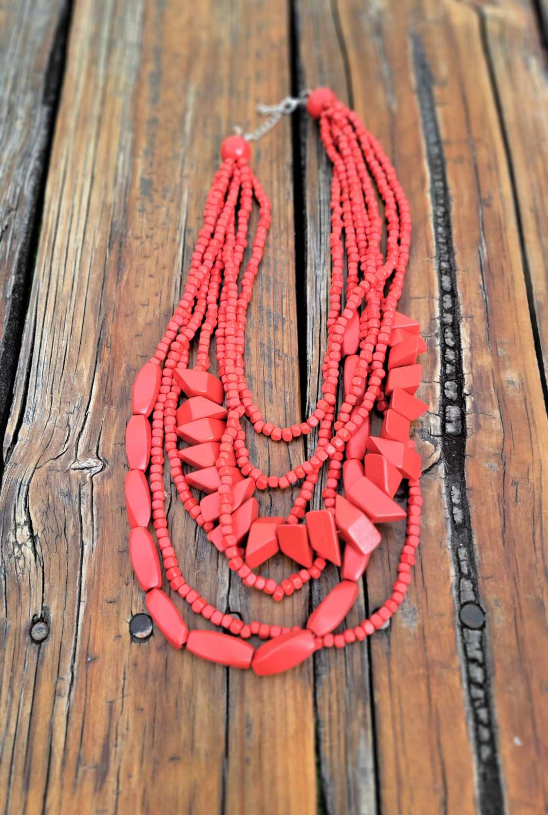 The Cottage Collection | Portia Red Layered Necklace