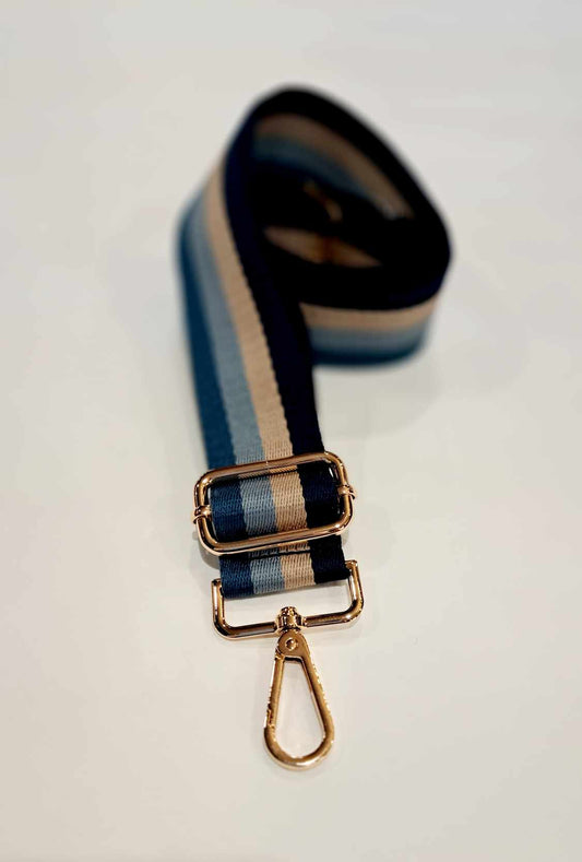 The Cottage Collection - Bag Strap - Blue Denim Stripe