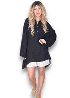 Helga May | Black Coastal Tunic Shirt