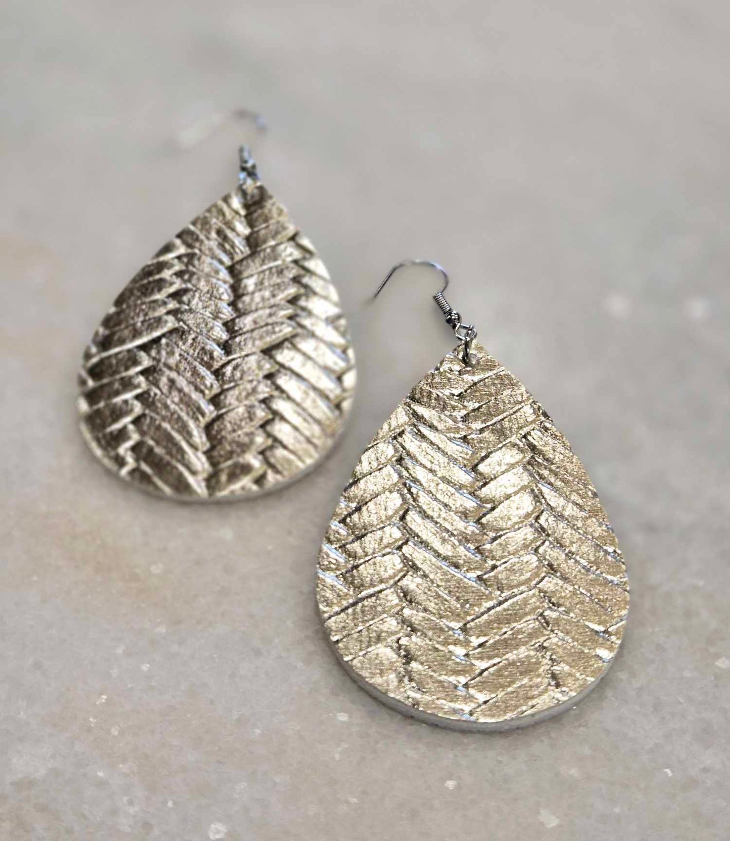 The Cottage Collection | Gold - Flick Leather Earrings