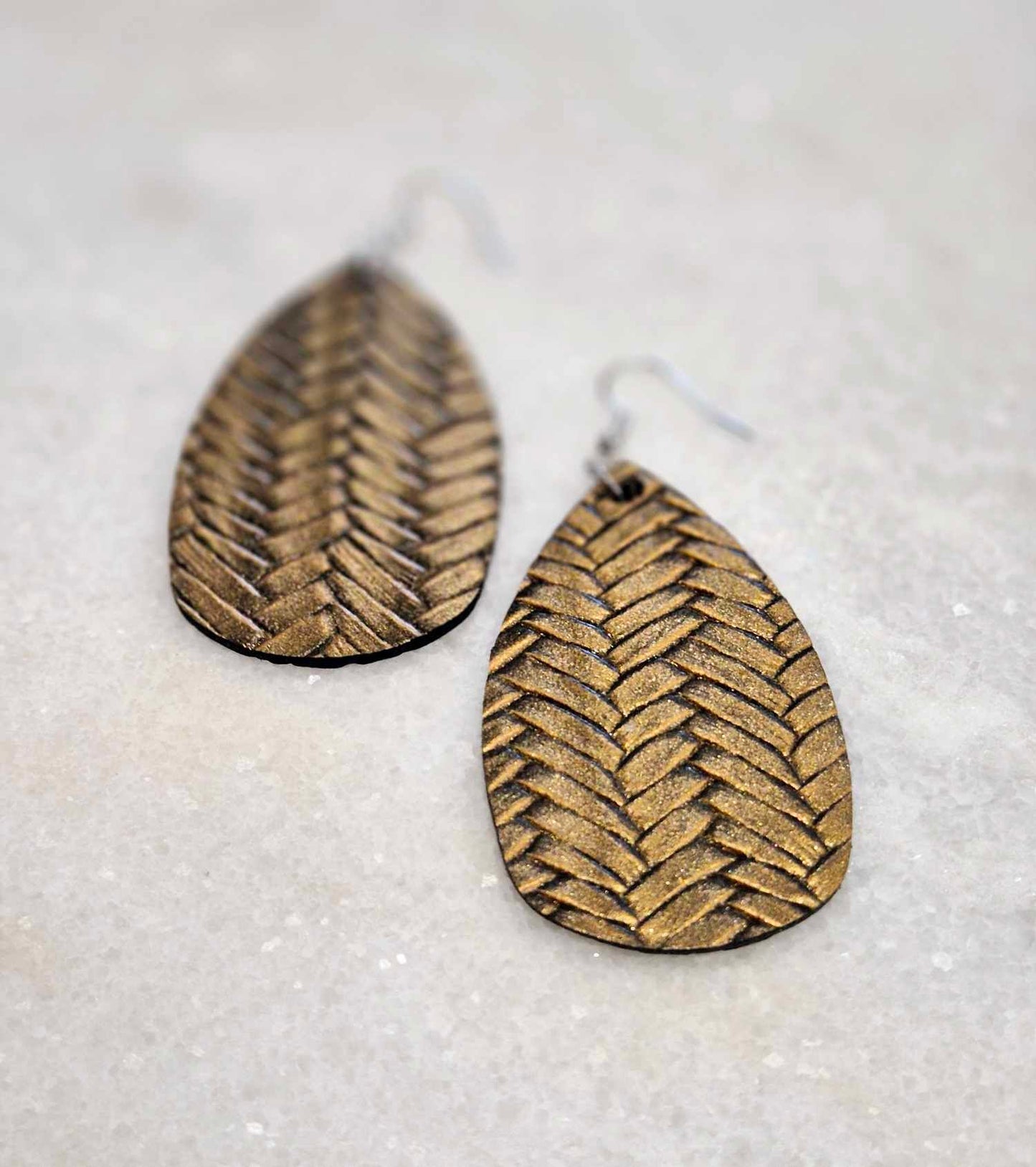 The Cottage Collection | Bronze - Flick Leather Earrings