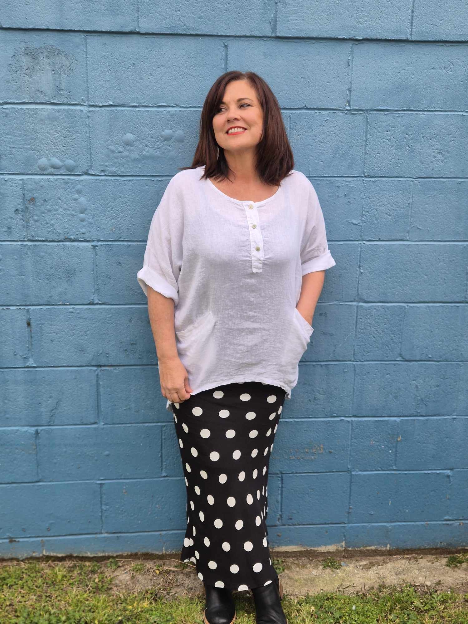 The Cottage Collection | White - Robbie Linen Top