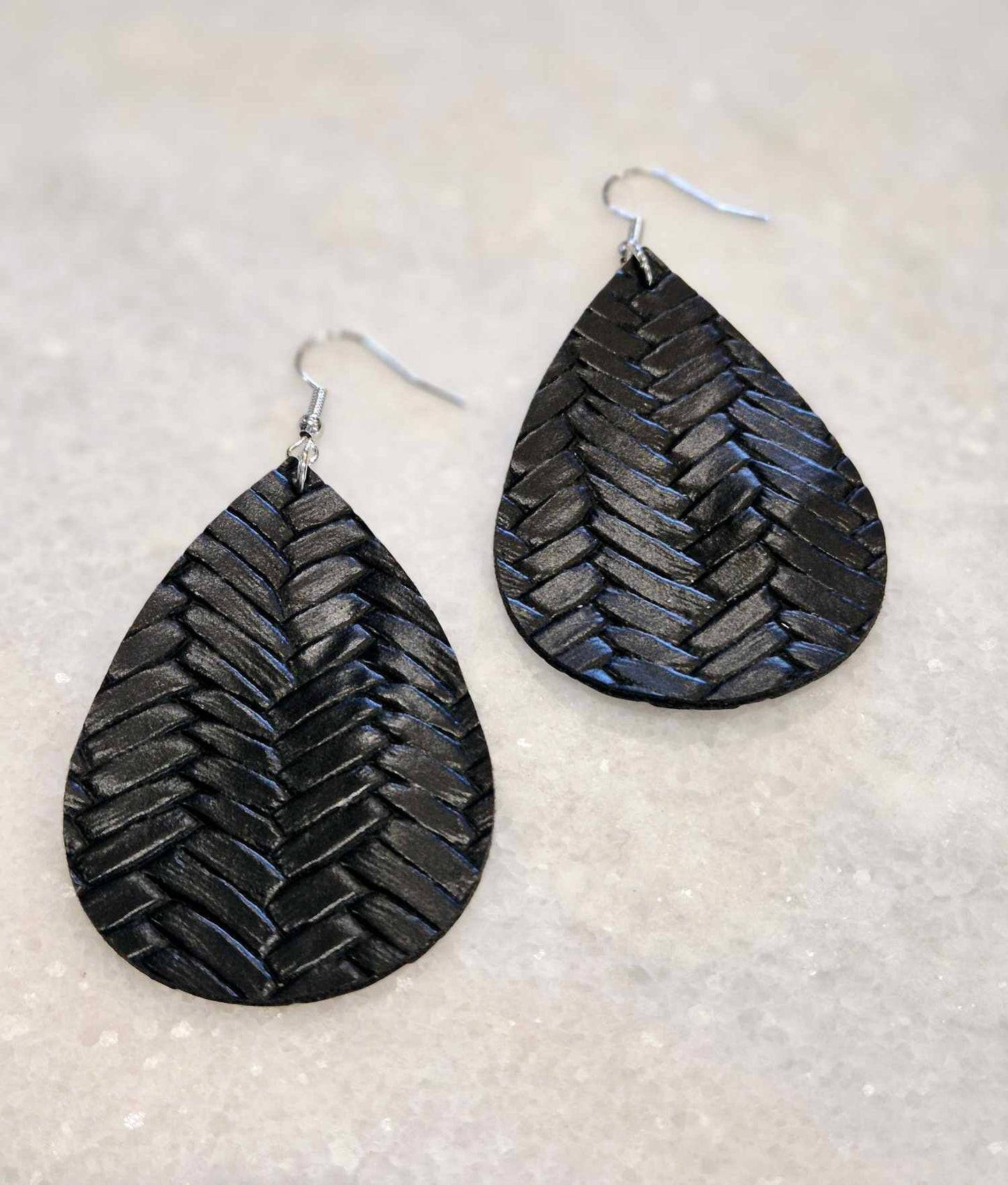 The Cottage Collection | Black - Flick Leather Earrings