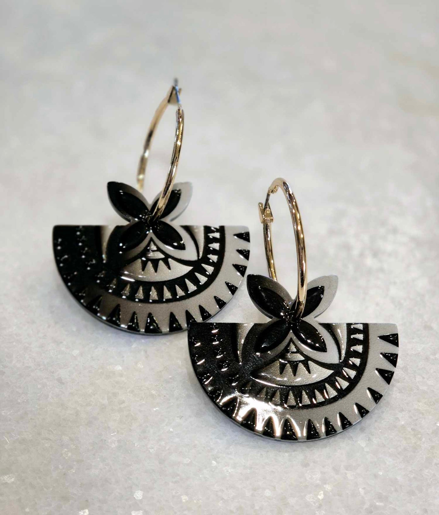 The Cottage Collection |  Gold Black - Hayley Earrings