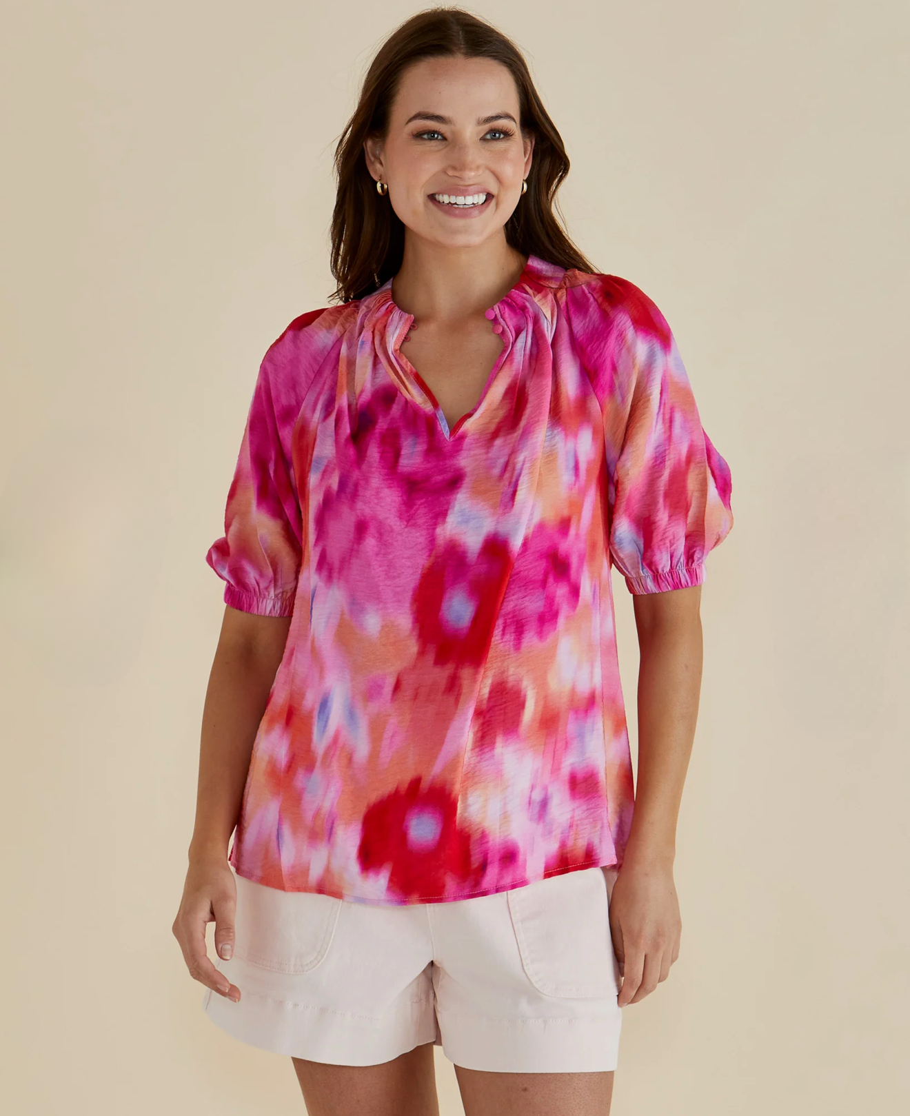 Betty Basics | Joanne Blouse - Floral Abstract