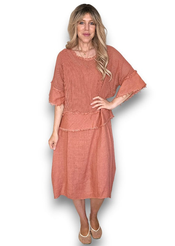 Helga May | Brick Amalfi 2pc Dress