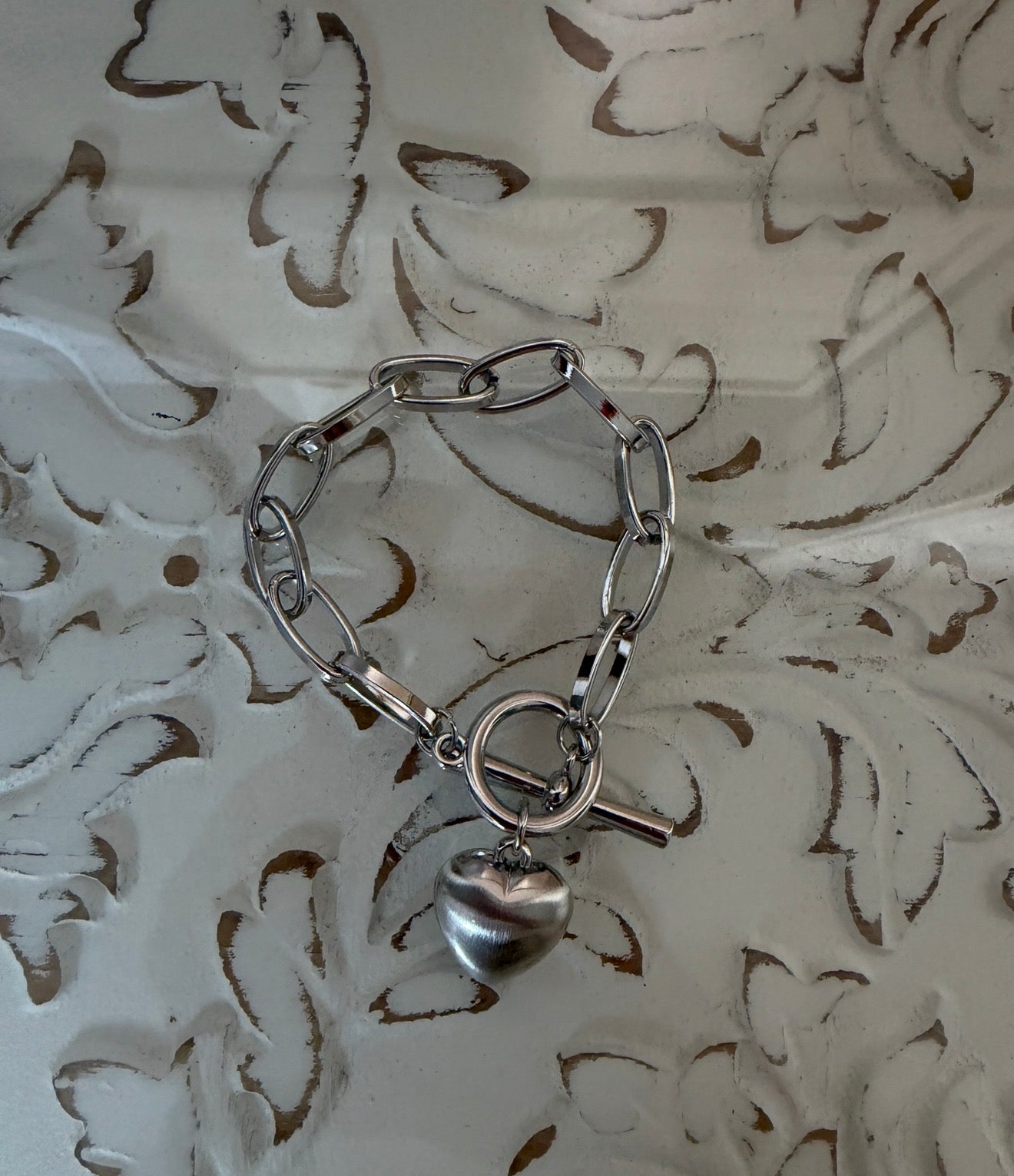 The Cottage Collection | Lexi Silver Heart Chain Bracelet