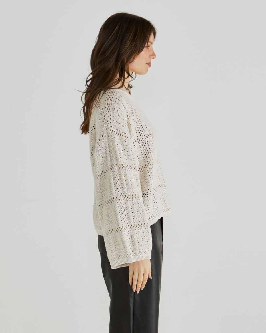 Sass | Marcello Crochet Top - Cream