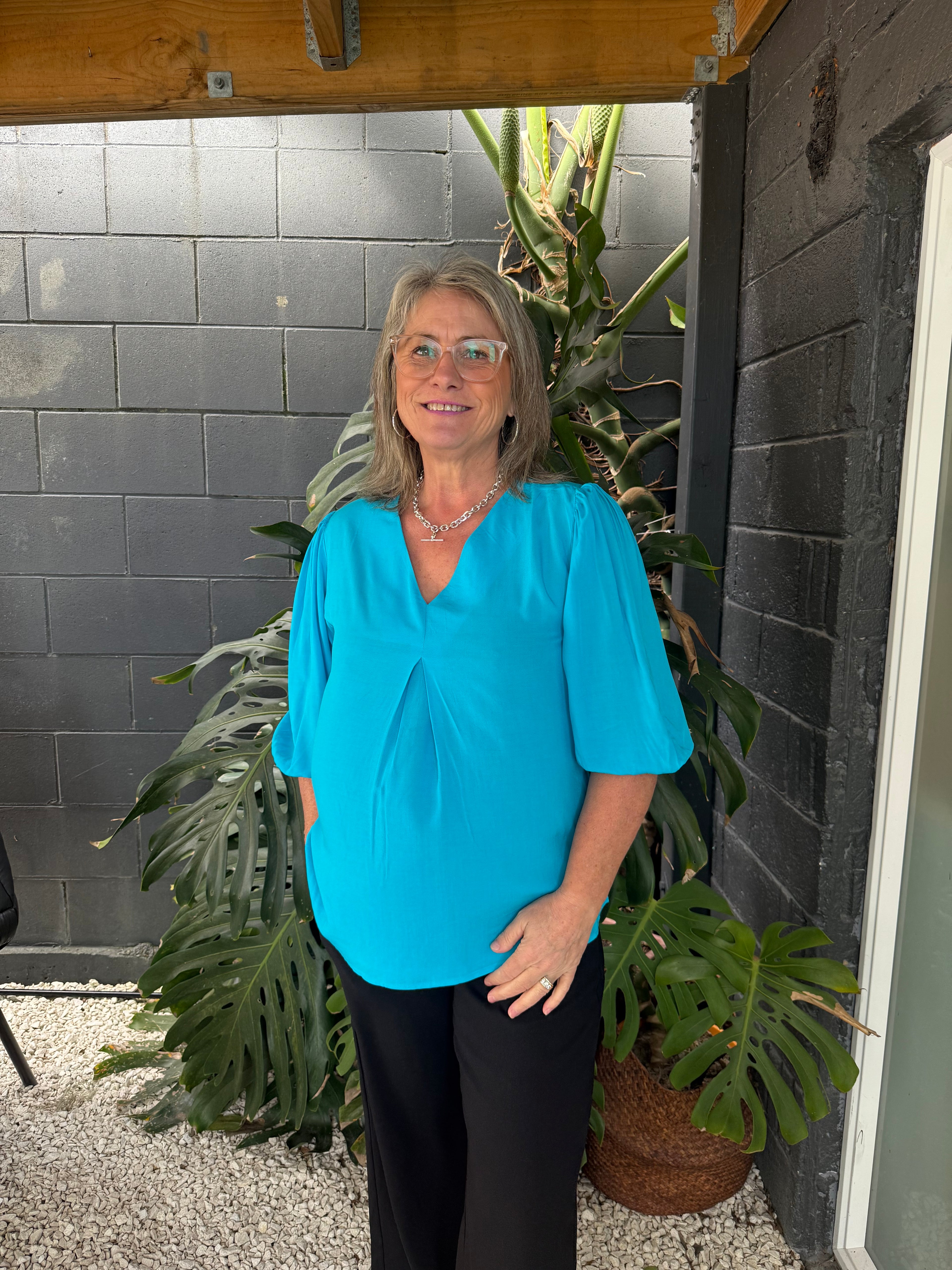 The Cottage Collection | Orchid Top - Turquoise