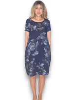 Helga May | Navy Trumpet Jungle Dress