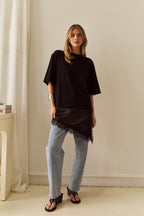 Sass | Arlo Lace Tee - Black