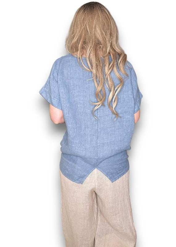 Helga May | Split Back River Top - Petrol