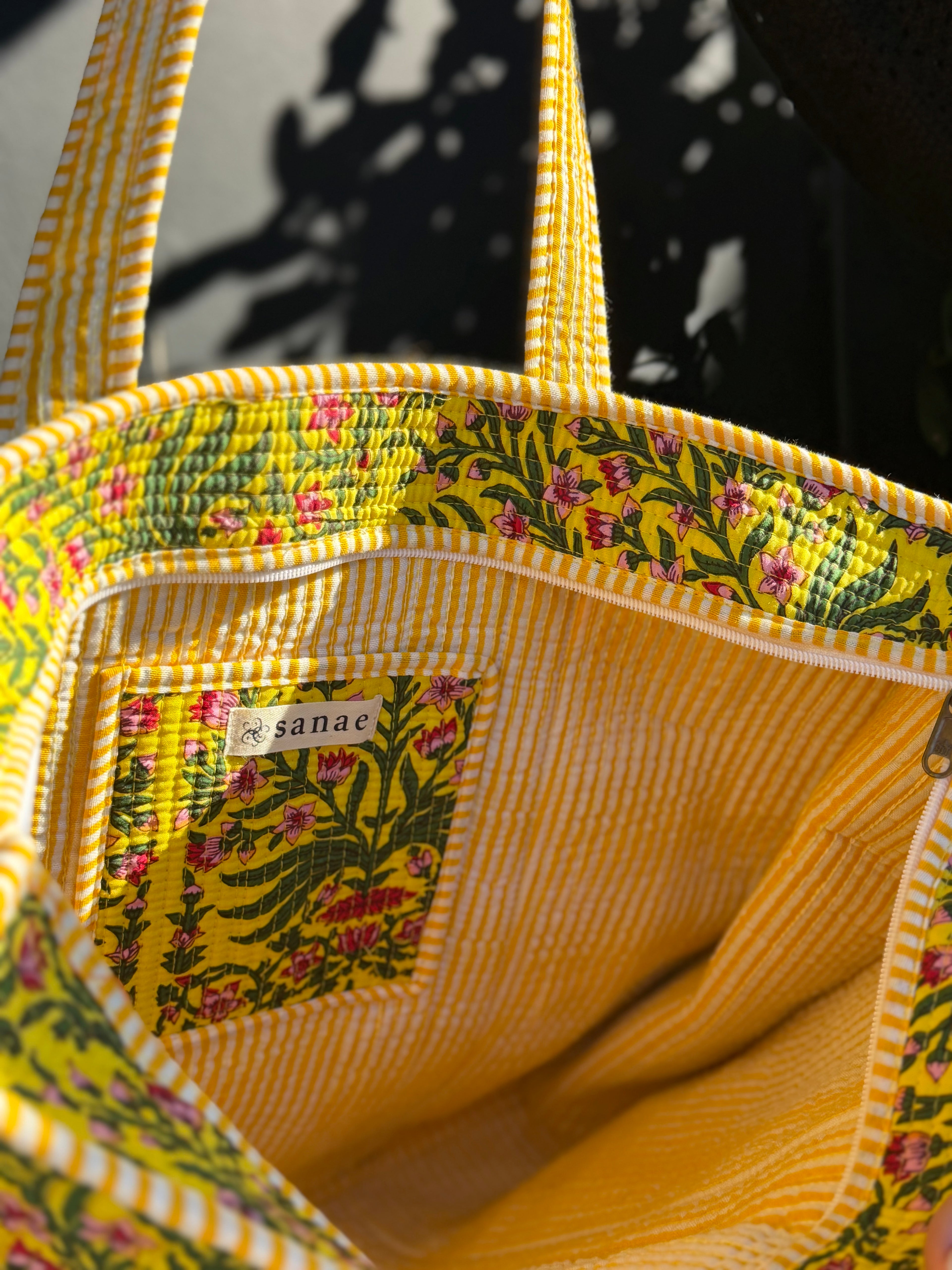 The Cottage Collection | Golden Fleur Tote Bag