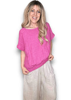 Helga May | Split Back River Top - Hot Pink