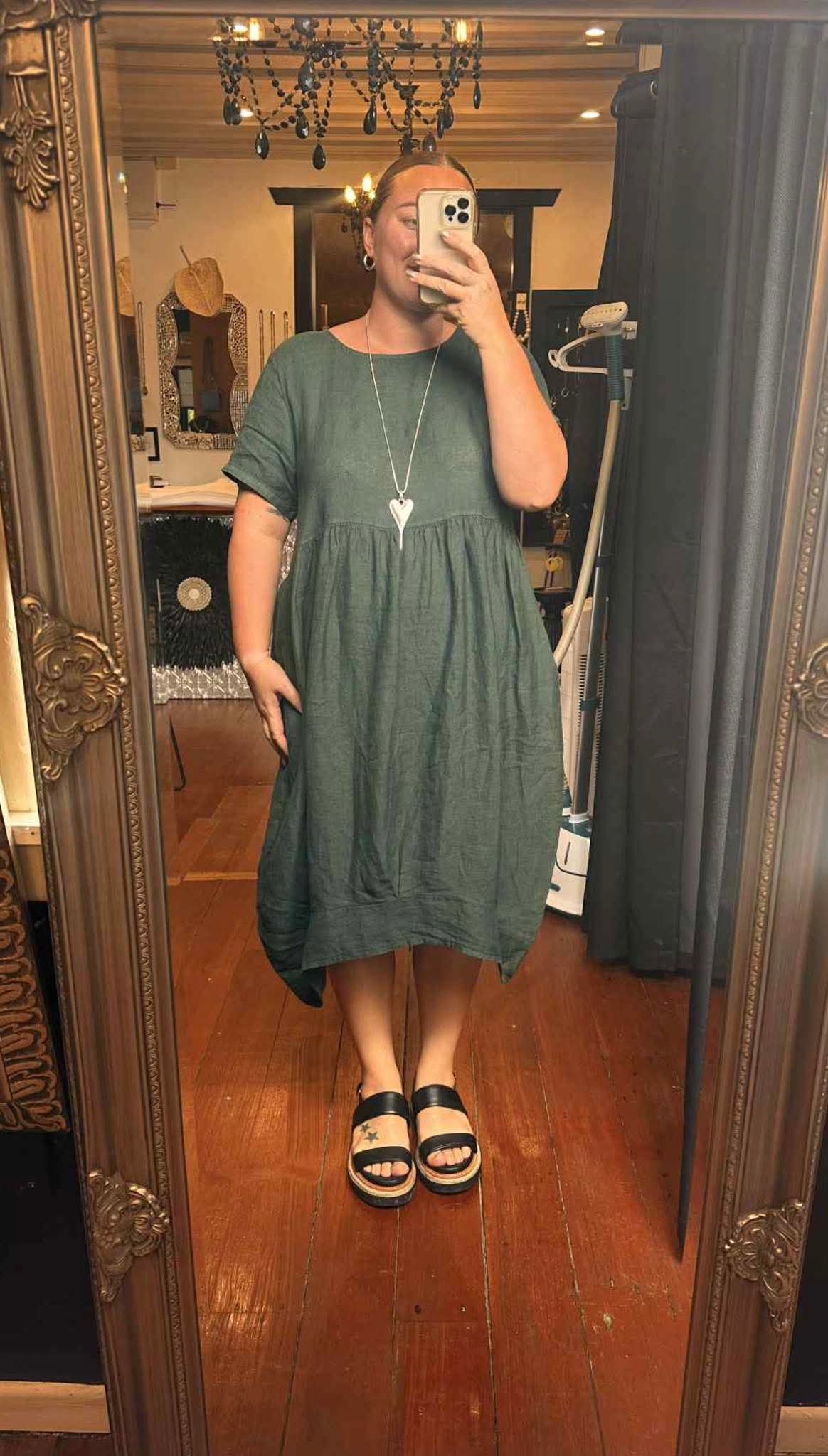 The Cottage Collection | Blake Linen Dress - Khaki