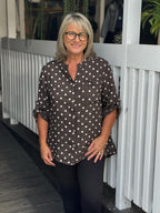 The Italian Closet | Winsome Top - Chocolate Spot