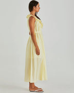Sass | Lilla Ruffled Neck Dress - Butter Yellow