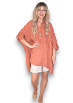 Helga May | Brick Coastal Tunic Shirt
