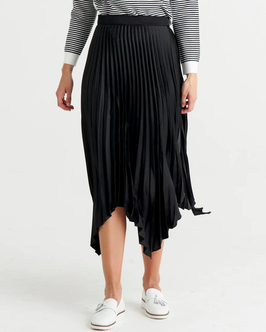 Betty Basics | Black Louis Pleated Skirt