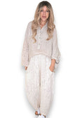 Helga May | Beige Pinstripe Coastal Tunic