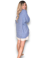 Helga May | Petrol Coastal Fray Tunic