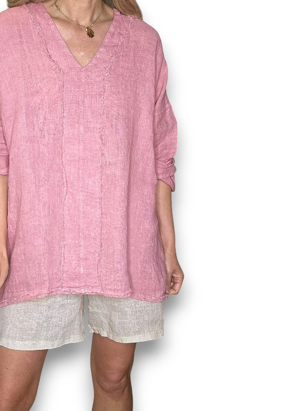 Helga May | Antique Berry Coastal Fray Tunic