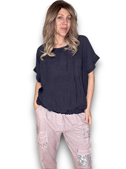 Helga May | Black - River Tee