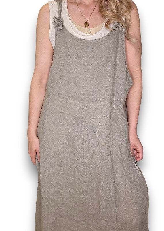 Helga May | Pinny Dress - Mocha