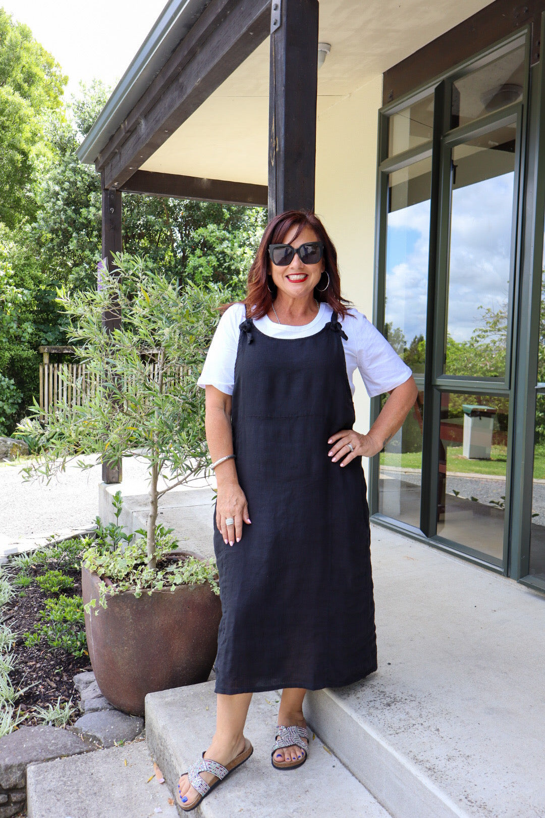 Helga May | Pinny Tie Jumpsuit - Black