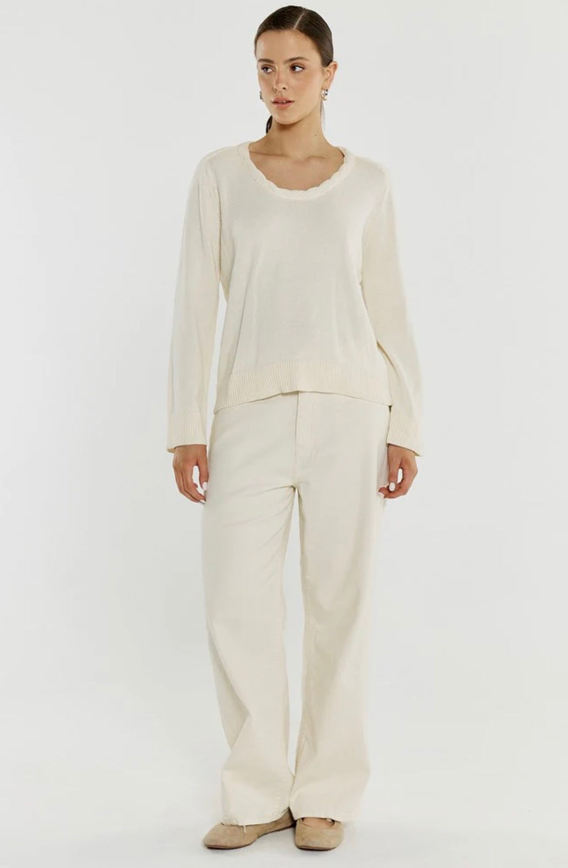 Sass Clothing | Roe Braided Neck Knit